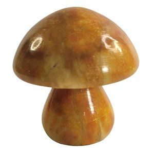 Vintage Genuine Alabaster made In Italy Hand Carved Mushroom